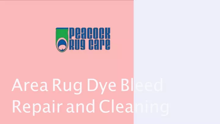 area rug dye bleed repair and cleaning