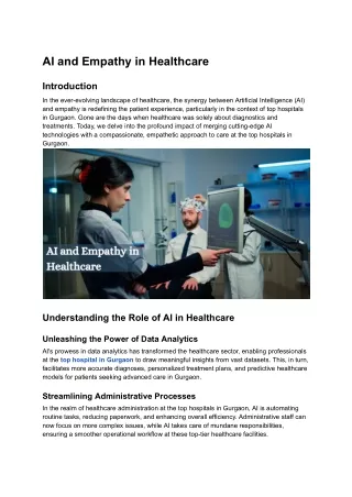 ai and empathy in healthcare
