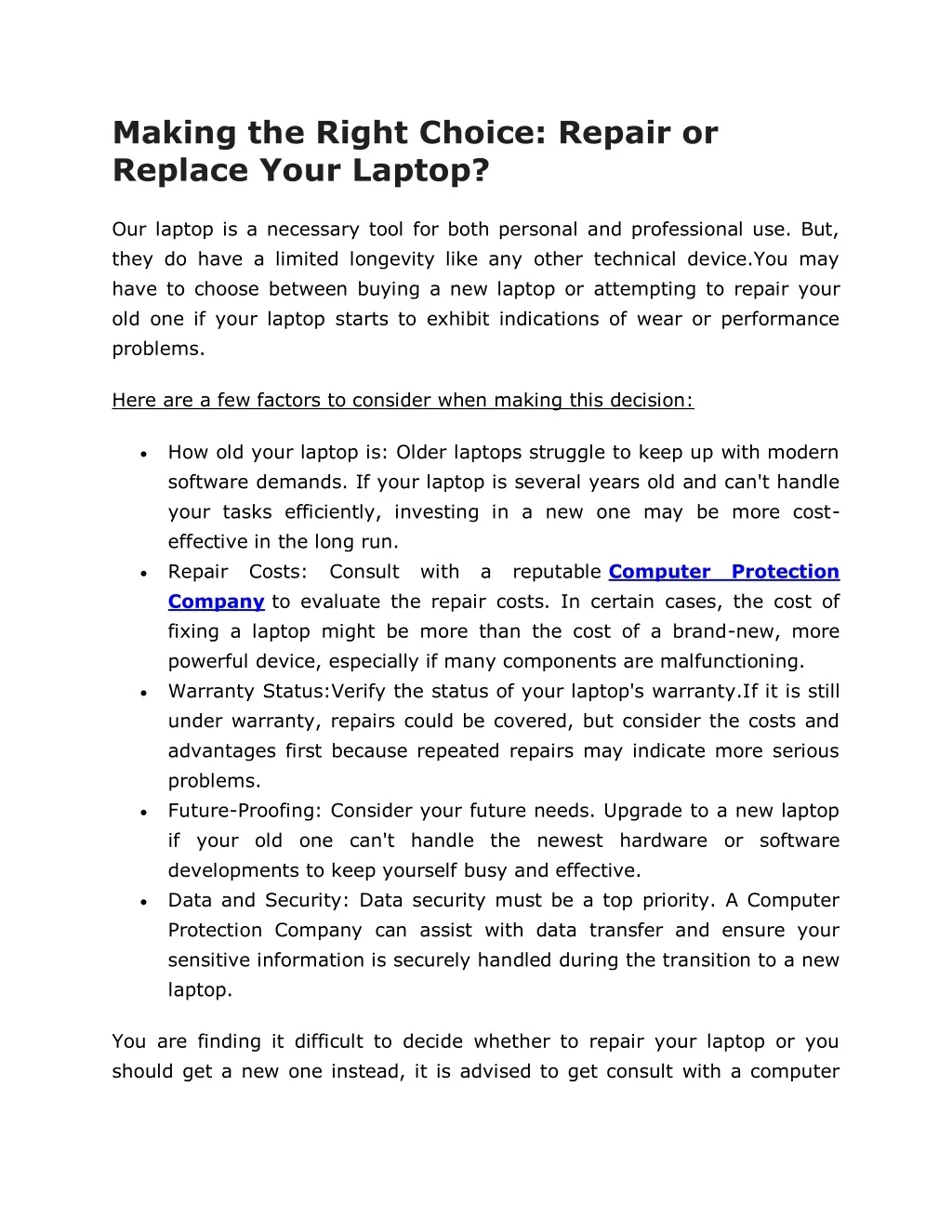 PPT - Making the Right Choice: Repair or Replace Your Laptop ...