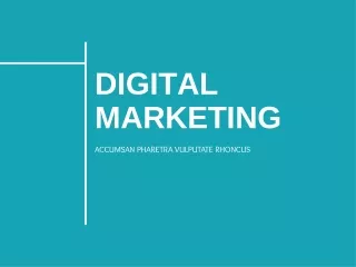 Digital marketing - The Modern Marketing Strategy