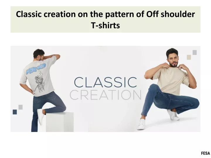 classic creation on the pattern of off shoulder t shirts