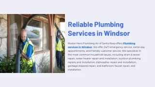 Reliable Plumbing Services in Windsor