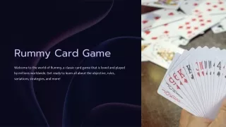 The Ultimate Guide to Playing a Rummy Card Game