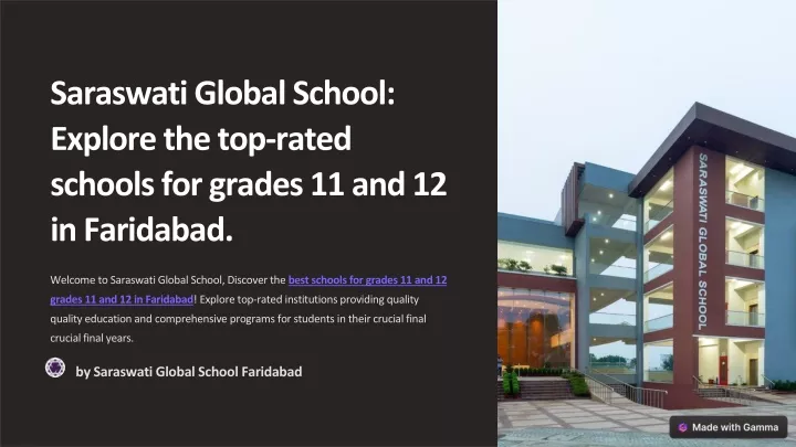 saraswati global school explore the top rated