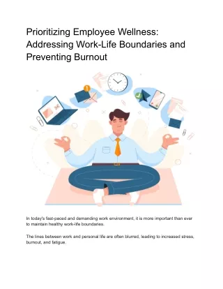 Prioritizing Employee Wellness_ Addressing Work-Life Boundaries and Preventing Burnout