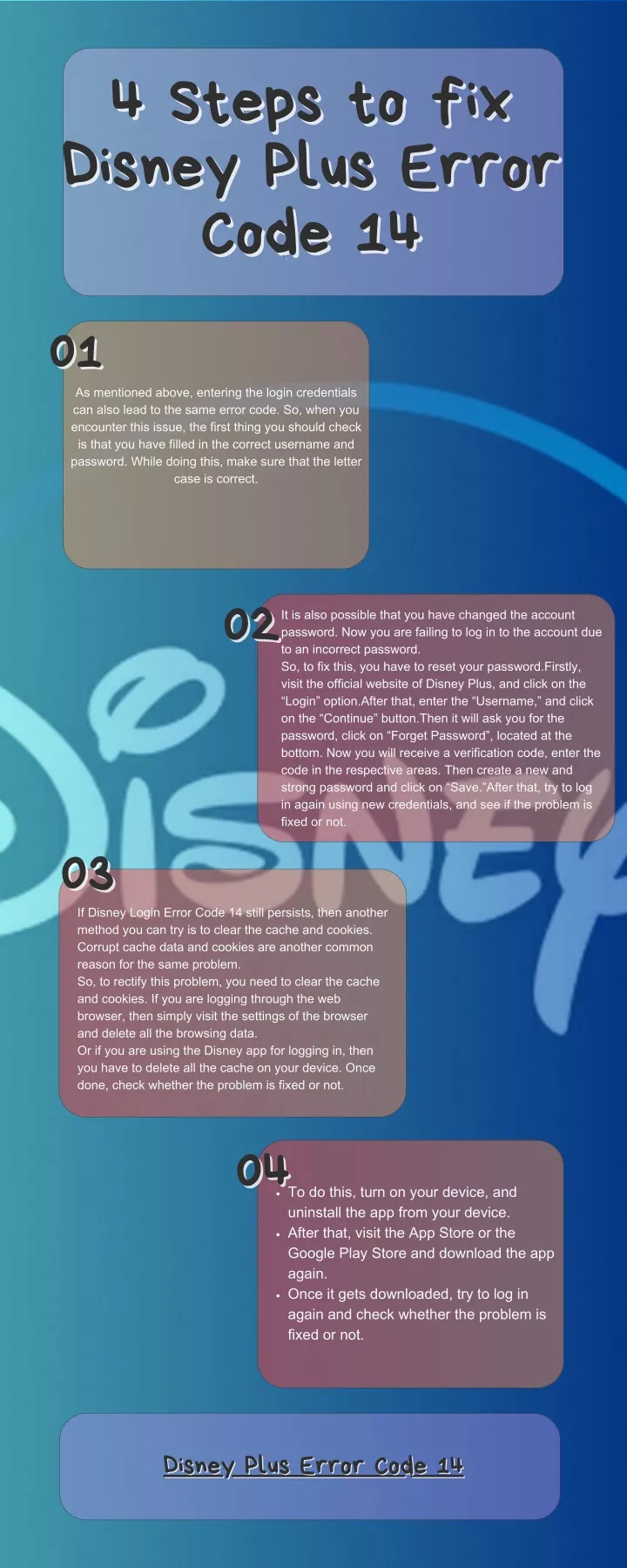 4 steps to fix 4 steps to fix disney plus error