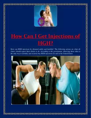 How Can I Get Injections of HGH