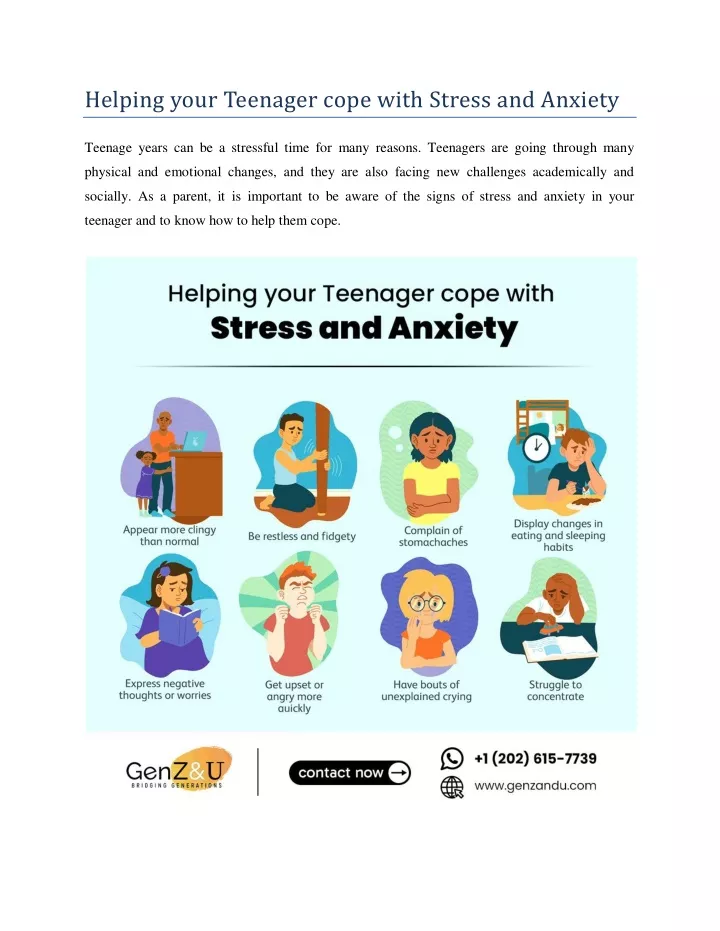 helping your teenager cope with stress and anxiety