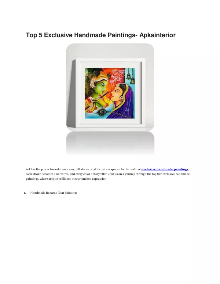 top 5 exclusive handmade paintings apkainterior