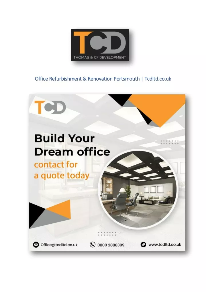 office refurbishment renovation portsmouth tcdltd