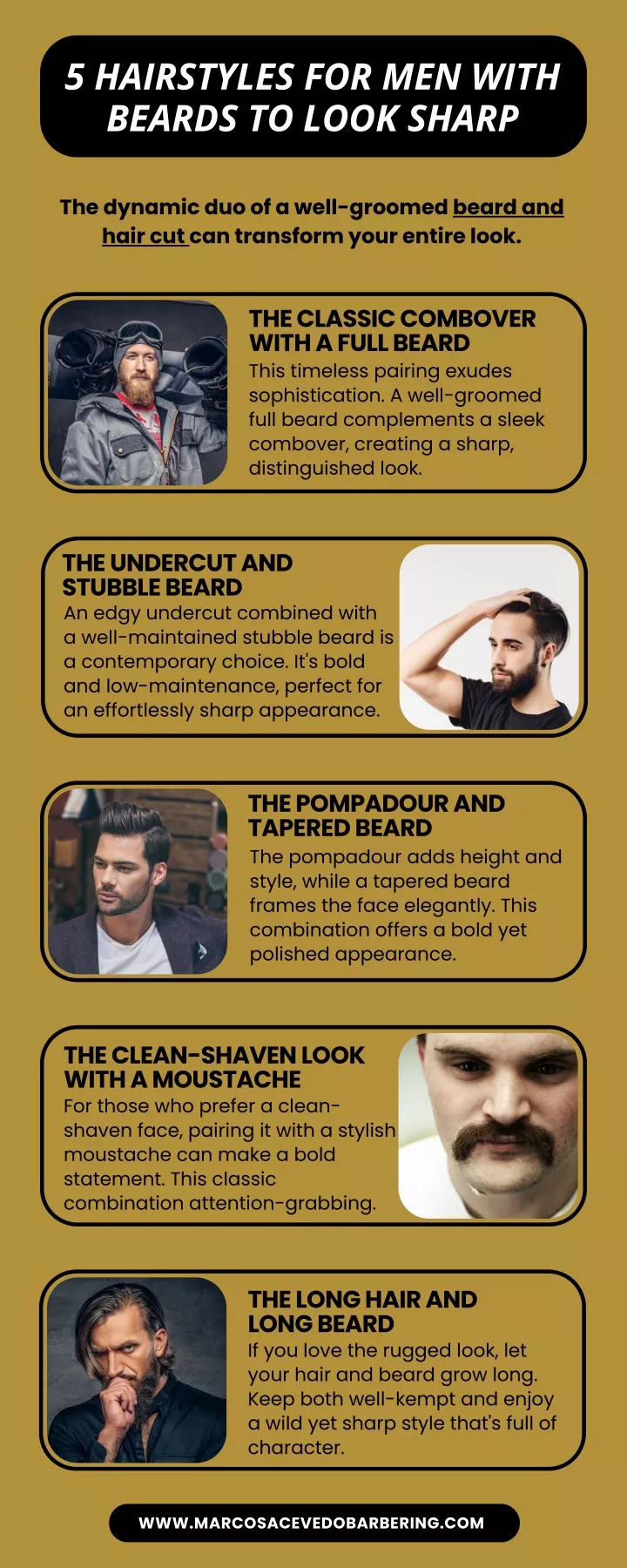 5 hairstyles for men with beards to look sharp