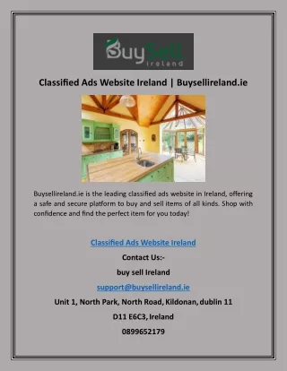 Classified Ads Website Ireland | Buysellireland.ie
