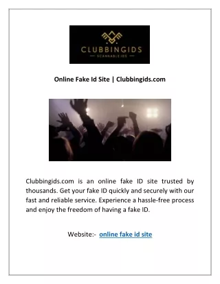 Online Fake Id Site | Clubbingids.com