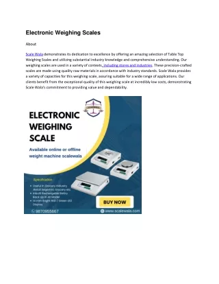 Electronic Weighing Scales