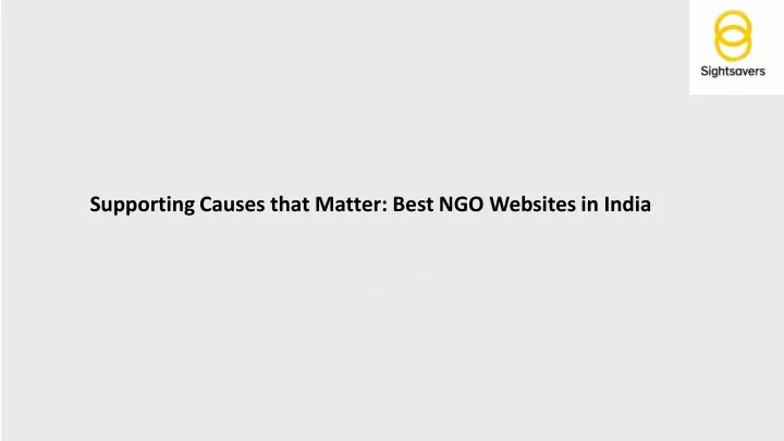 supporting causes that matter best ngo websites