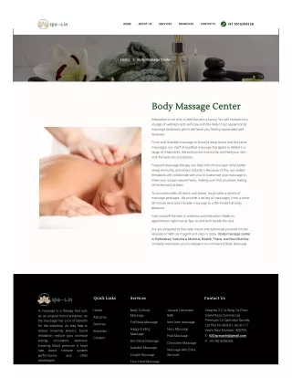 Body massage center in Nashik