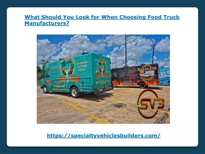 what should you look for when choosing food truck