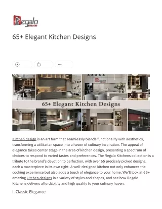65 elegant kitchen designs