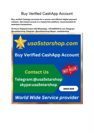Buy Verified CashApp Account