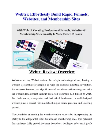 Webtri Review: Effortlessly Build Rapid Funnels, Websites, and Membership Sites