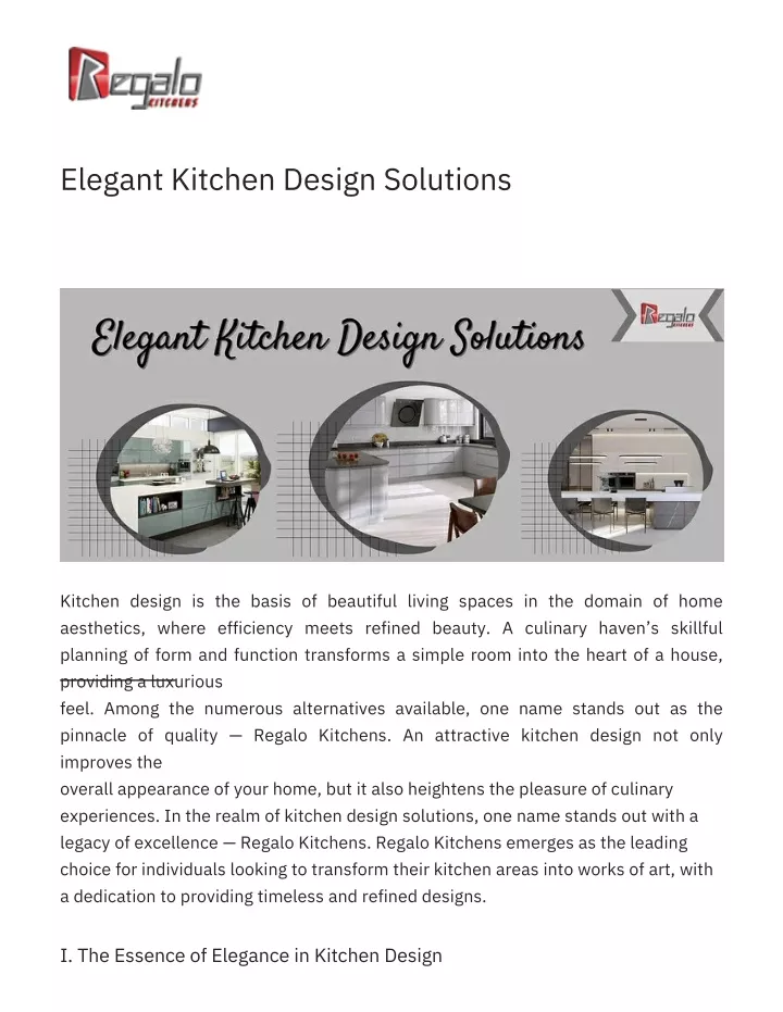 elegant kitchen design solutions