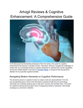 Artvigil Reviews & Cognitive Enhancement A Comprehensive Guide