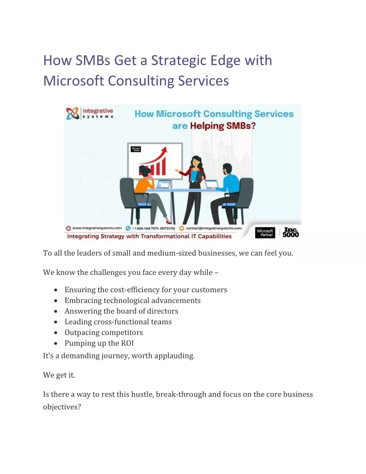 how smbs get a strategic edge with microsoft