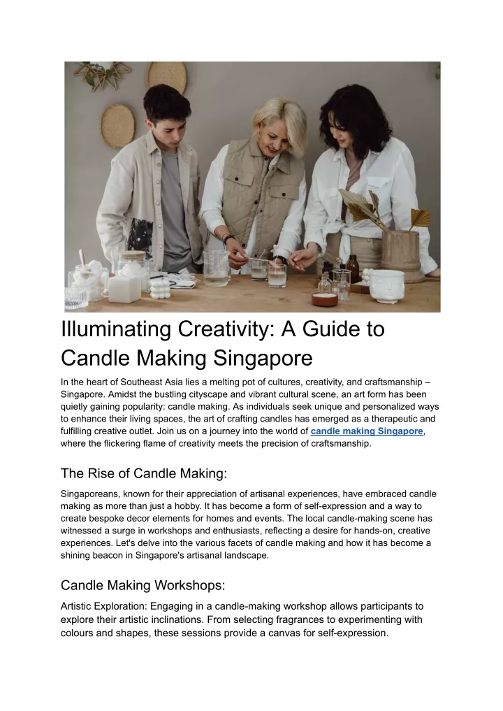 PPT - Illuminating Creativity_ A Guide to Candle Making Singapore PowerPoint Presentation - ID 