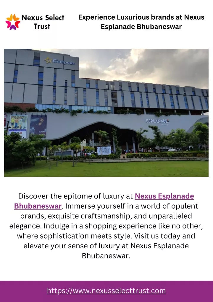 experience luxurious brands at nexus esplanade