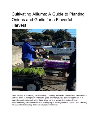 Cultivating Alliums_ A Guide to Planting Onions and Garlic for a Flavorful Harvest