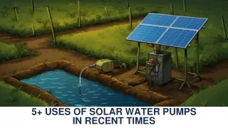 5   uses of Solar water pumps in recent times