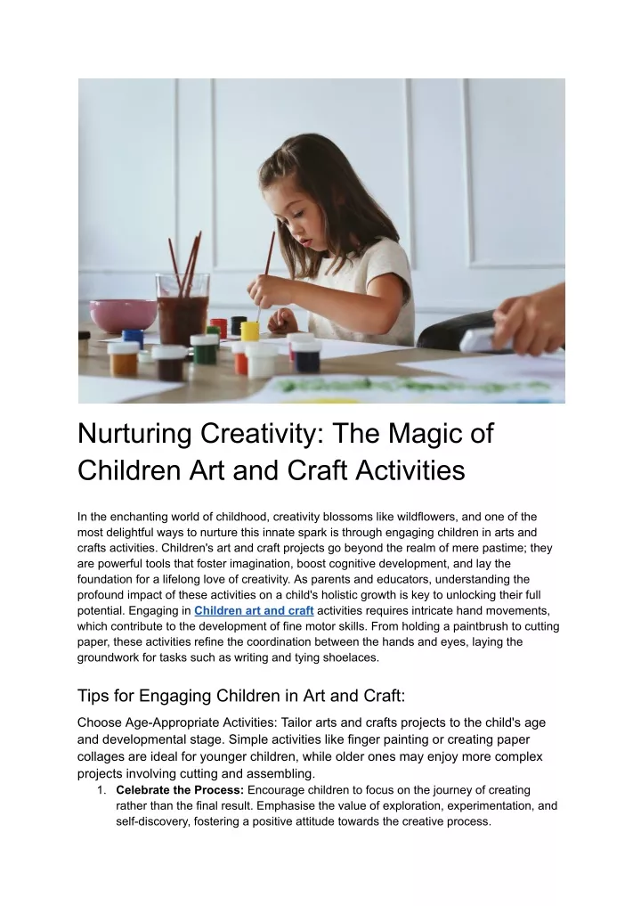 nurturing creativity the magic of children