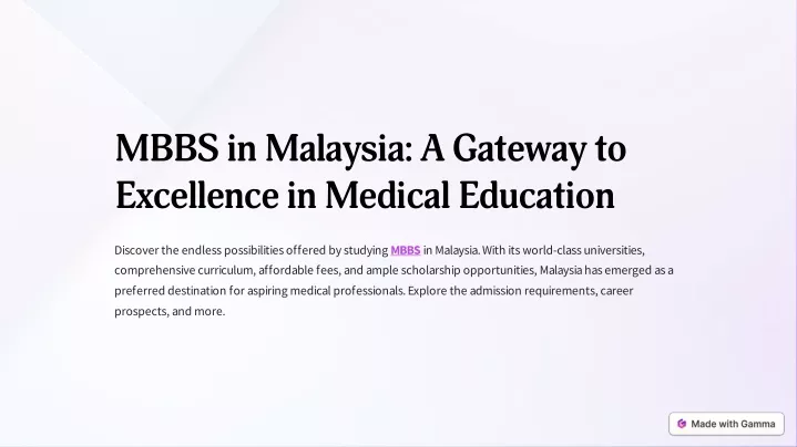 mbbs in malaysia a gateway to excellence