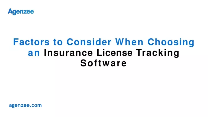 factors to consider when choosing an insurance