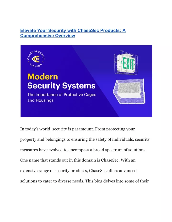 elevate your security with chasesec products