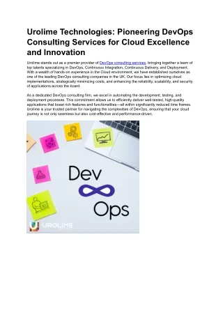 urolime technologies pioneering devops consulting