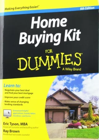 [PDF READ ONLINE] Home Buying Kit FD 6E (For Dummies)