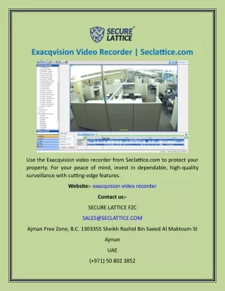 Exacqvision Video Recorder  Seclattice