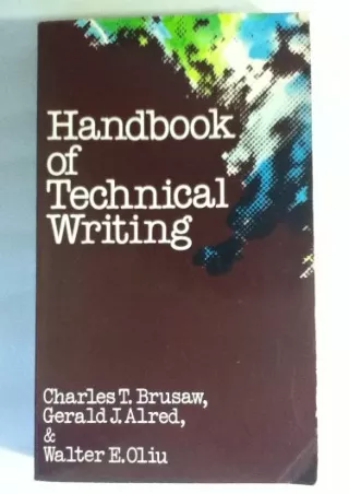 Download Book [PDF] Handbook of Technical Writing