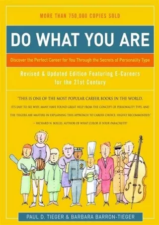 Read ebook [PDF] Do What You Are: Discover the Perfect Career for You Through the Secrets of Personality Type