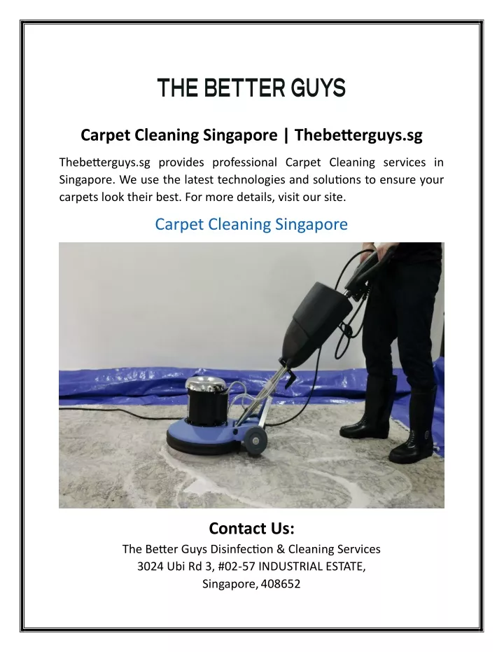 carpet cleaning singapore thebetterguys sg