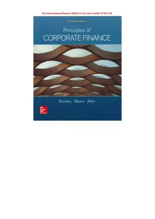 Kindle online PDF ISE Principles of Corporate Finance unlimited