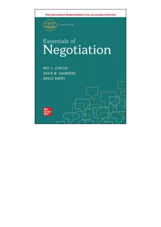 Kindle online PDF ISE Essentials of Negotiation for ipad