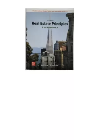 Download ISE Real Estate Principles A Value Approach ISE HED IRWIN REAL ESTATE u