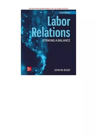Download PDF ISE Labor Relations Striking a Balance unlimited