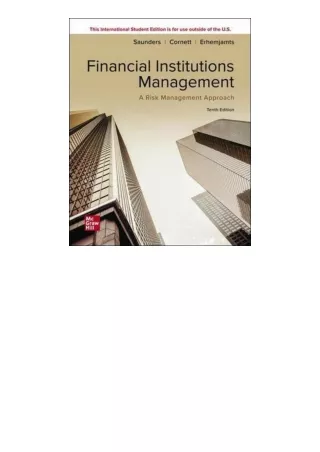 PDF read online ISE Financial Institutions Management A Risk Management Approach