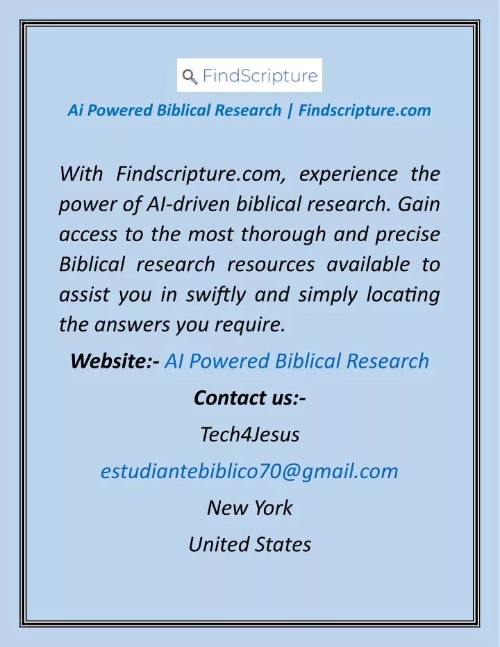 ai powered biblical research findscripture com