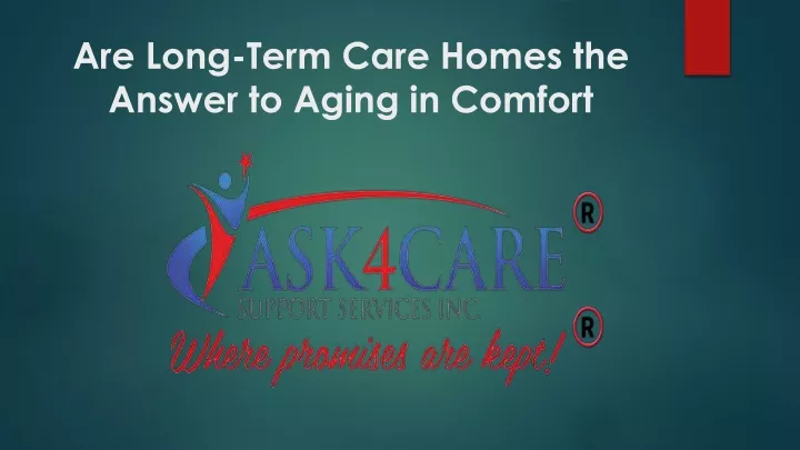 are long term care homes the answer to aging