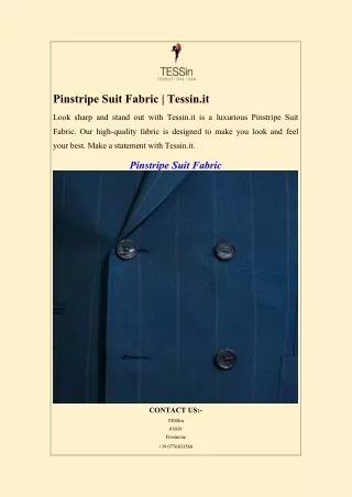 Pinstripe Suit Fabric  Tessin.it