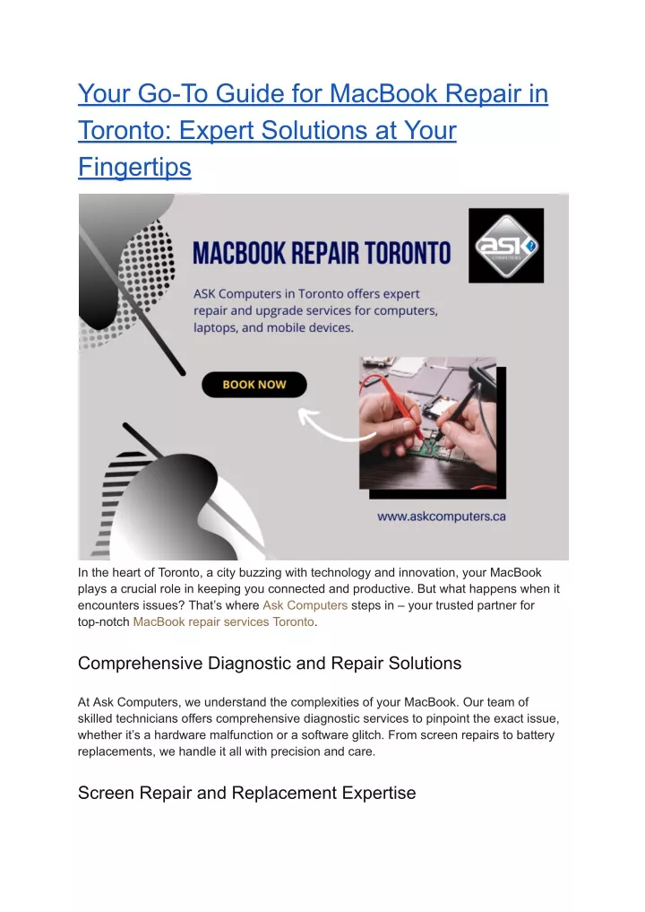 your go to guide for macbook repair in toronto